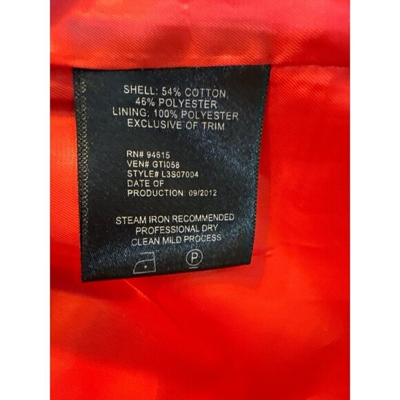 Sam Edelman Studded Collar Belted Button Down Trench Coat Hibiscus Sz Small Nwt - Picture 8 of 9